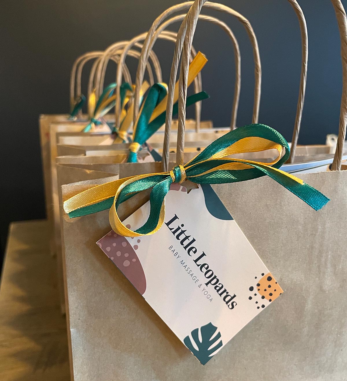 little leopardss gift bags